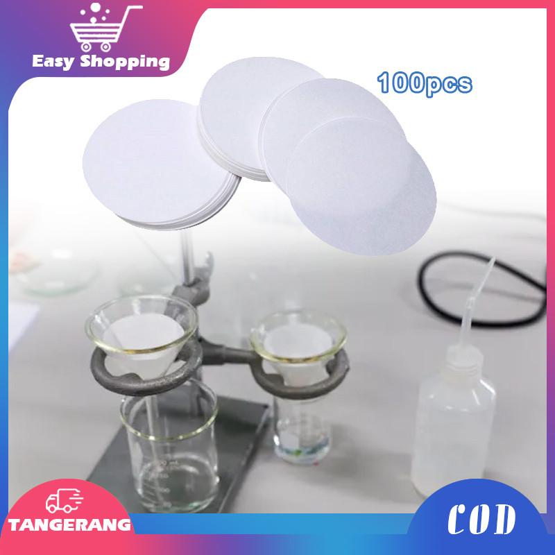Paper Filter Bulat 100pcs Kertas Saring Laboratorium Kertas Membran Paper Kertas Saring Kualitatif F