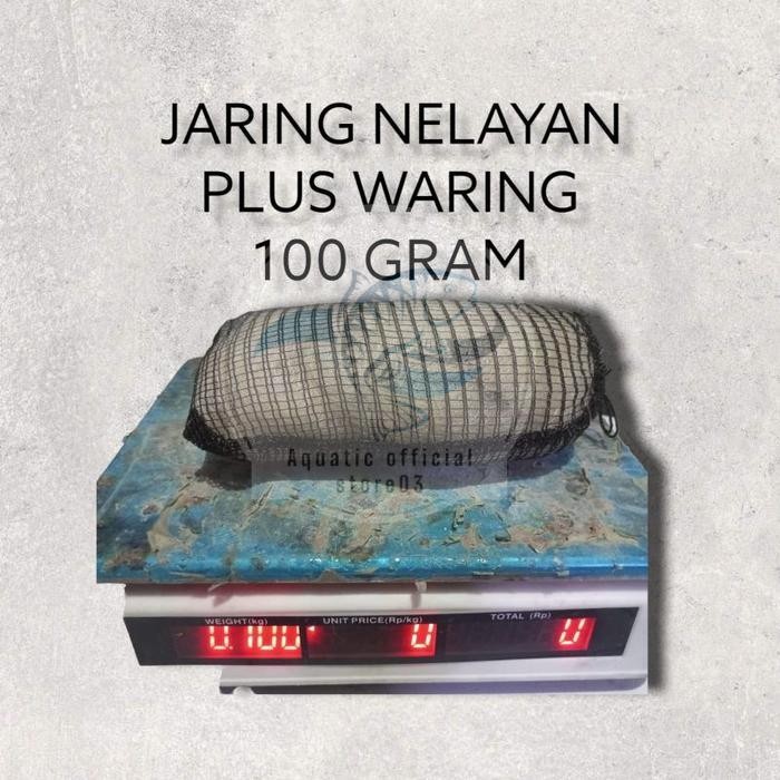 Jaring nelayan + waring / jaring nelayan / jaring nelayan 100 gram / media filter / media filter kol