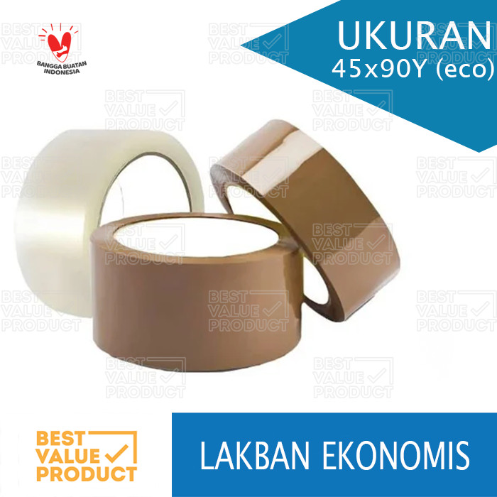 

lakban bening / coklat tebal murah 2inch 45 x 90 yard ECO