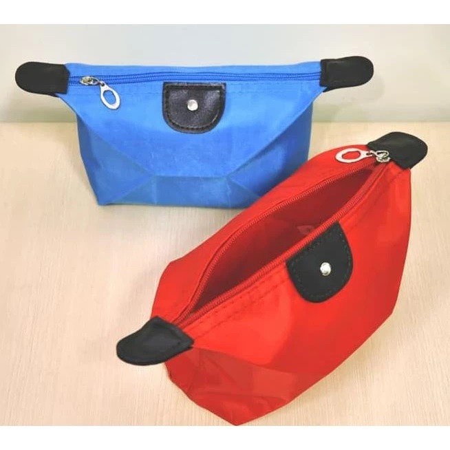 Make Up Pouch Mini Tas Kosmetik Polos Simple Wanita Travel