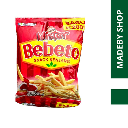 

ANEKA SNACK KENTANG MISTER BEBETO 2000 an BARU, 1RTG ISI 10PCS SNACK makanan ringan jajanan cemilan camilan pedas asin gurih manis murah
