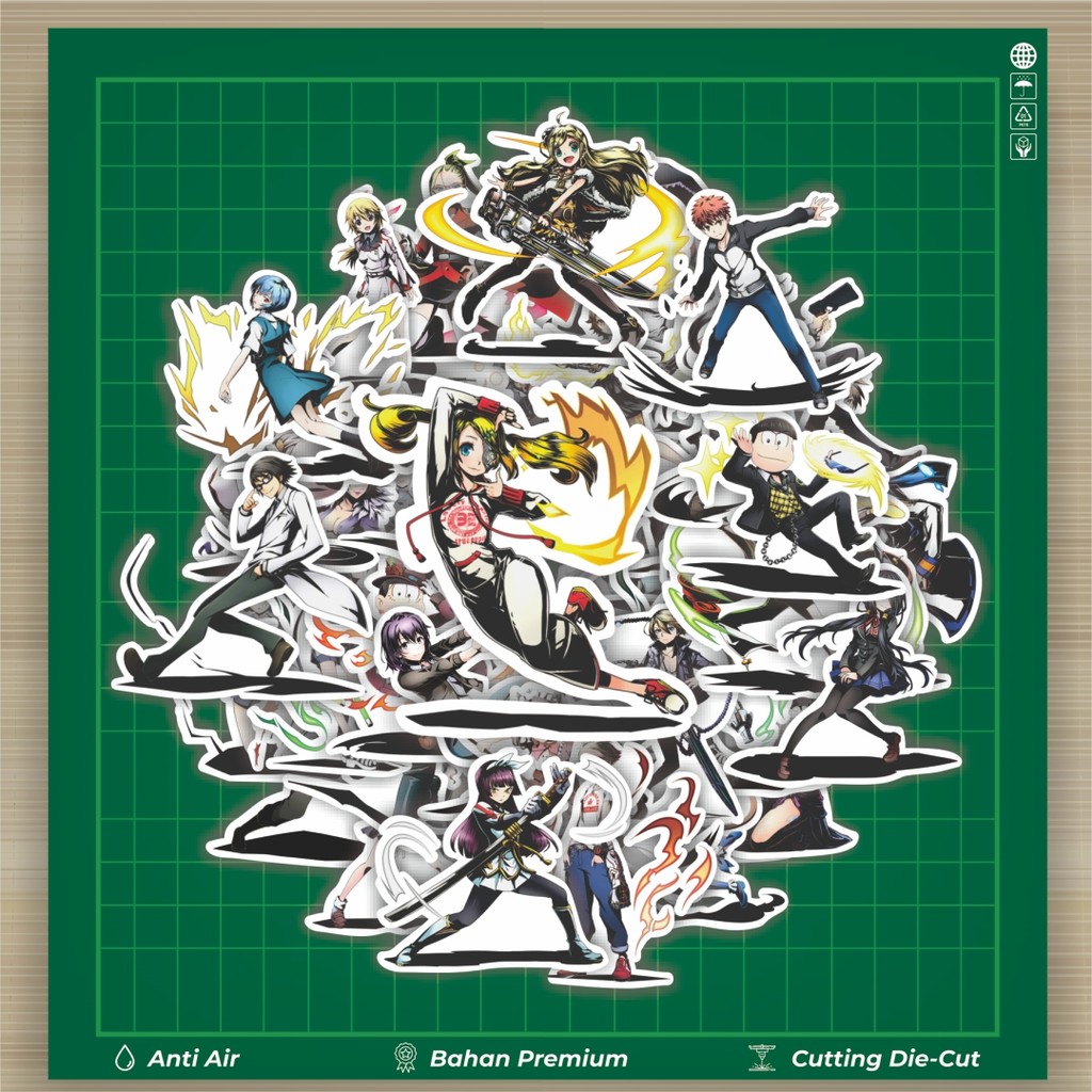 

HOT 50 PCS STIKER Stiker Anime Divine Gate Series Stiker Fashion Cars Decal Dingin Kartu Album Custom Vinyl Anti Air- Sticker Aesthetic Buku Journal Koper Casing HP Tablet Laptop Helm Motor Botol Minum