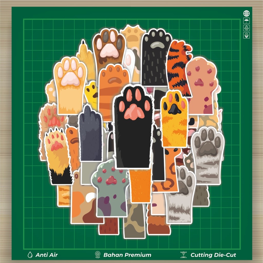 

HOT 50 PCS STIKER Stiker Cute Animal Hand Paw [Cakar Tangan Hewan] Stiker Fashion Cars Decal Dingin Kartu Album Custom Vinyl Anti Air- Sticker Aesthetic Buku Journal Koper Casing HP Tablet Laptop Helm Motor Botol Minum
