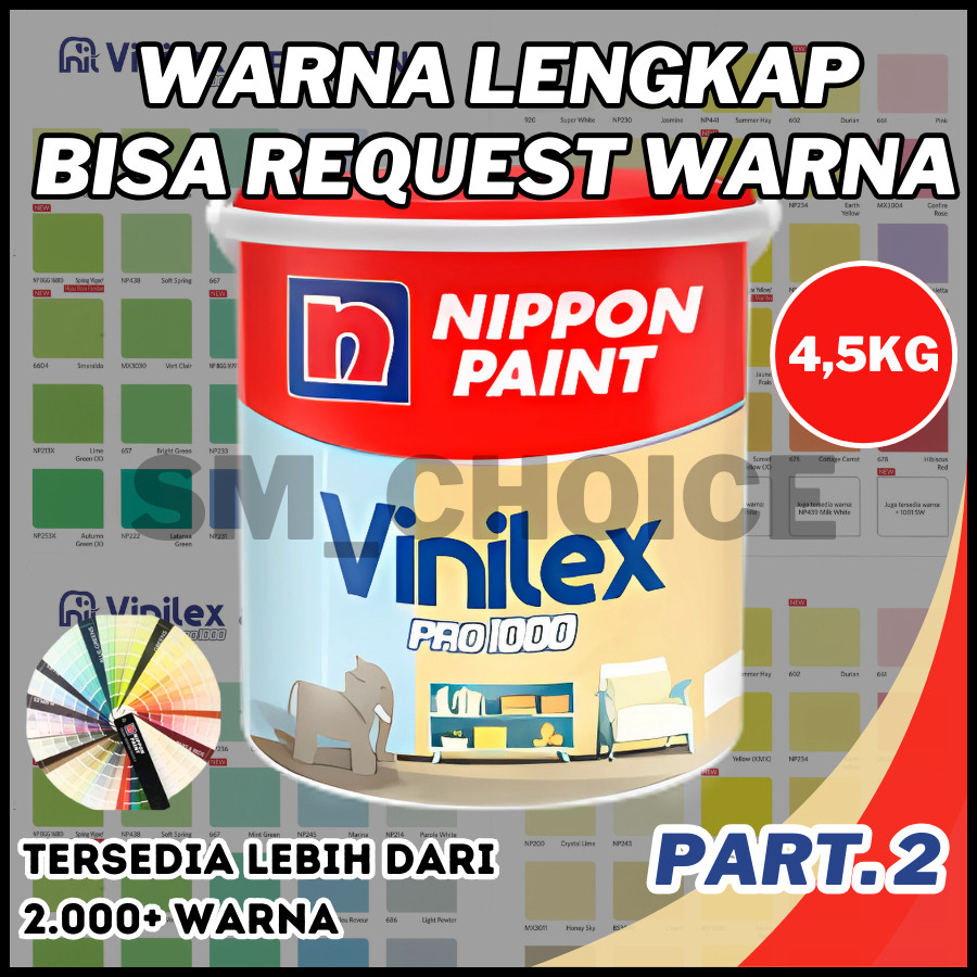 [PART 2] VINILEX 4,5 KG NIPPON PAINT CAT TEMBOK INTERIOR CAT NIPPON VINILEX PRO 1000 4,5KG NIPPON PA