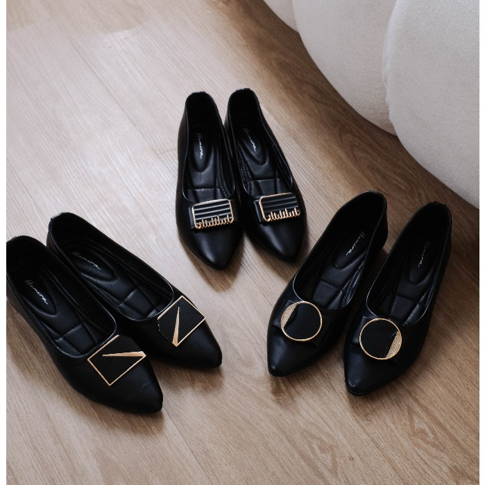 ABRISD HAMIRA - Sepatu Pantofel Wanita| Pantofel | Sepatu Kerja wanita | Pantofel kerja Hitam wanita