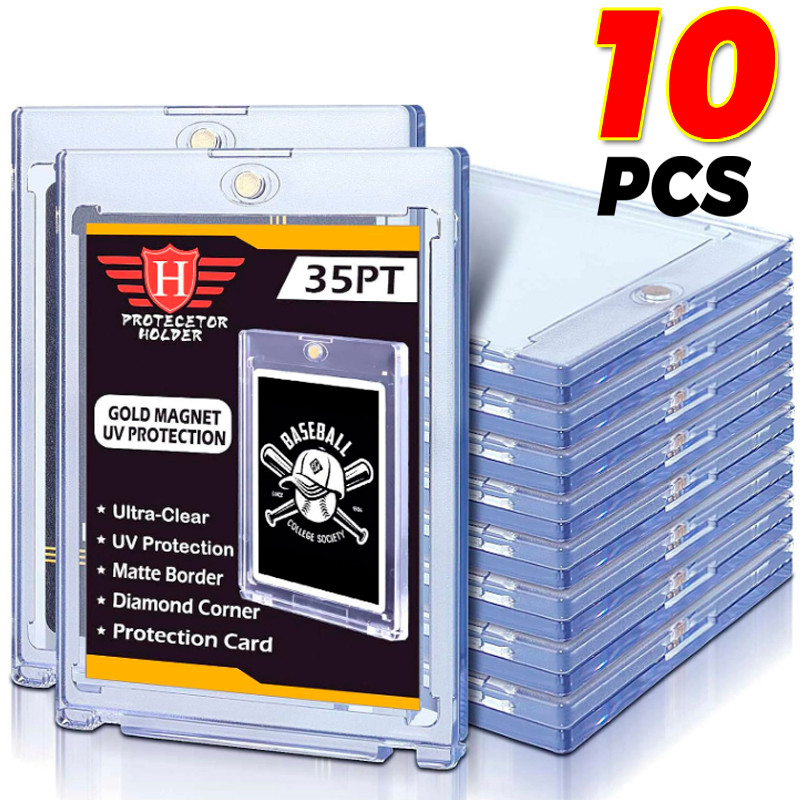 

10-1Pcs 35PT Hard Magnetic Card Holder for Kpop Idol Photo Cards Protective Sports Trading Card Toploaders Sleeves Display Case