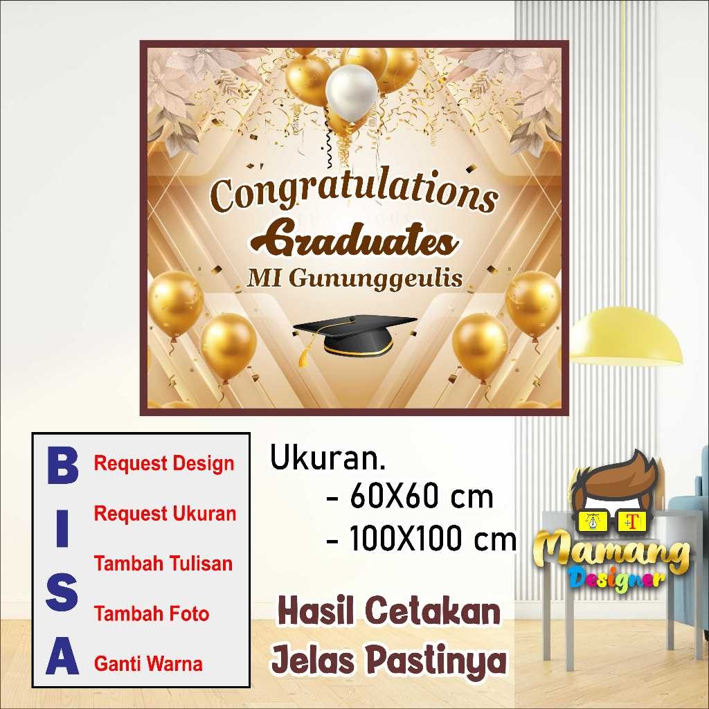 Backdrop Cetak Banner Spanduk Wisuda atau Perpisahan bb