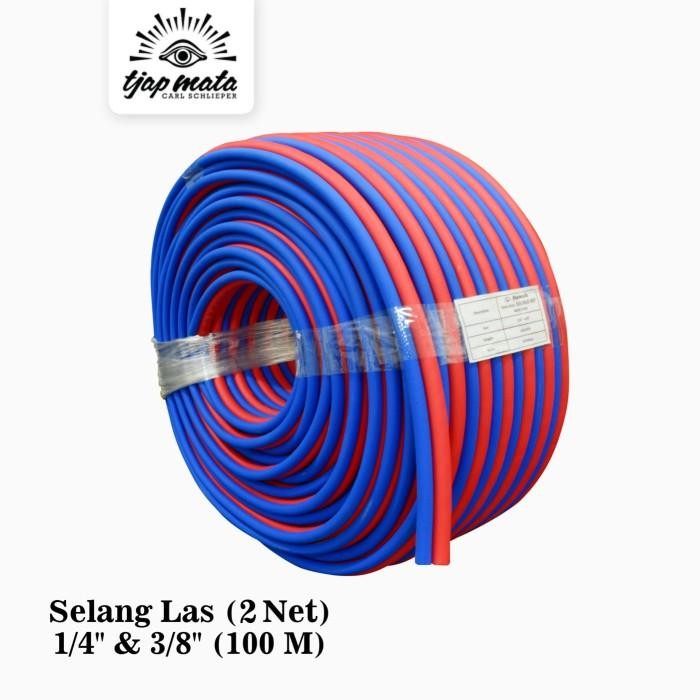 Selang Las Double Oxygen Acetylene Twin Welding Hose LPG Oksigen (Double NET) - 100 Meter Original T