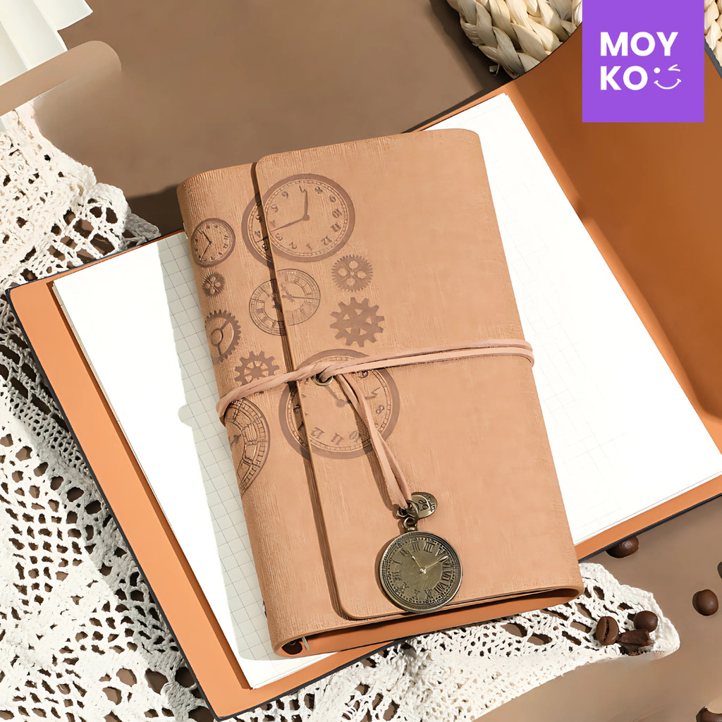 

Buku Jurnal Binder Leather Notebook A6 160 Page Grid Blank Line - T680