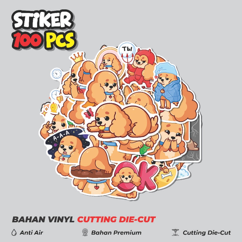 

Terbaru! 50 pcs Stiker Animal Dog Adel [Anjing] Dekorasi Lucu Kreatif untuk Notebook, Skateboard, HP