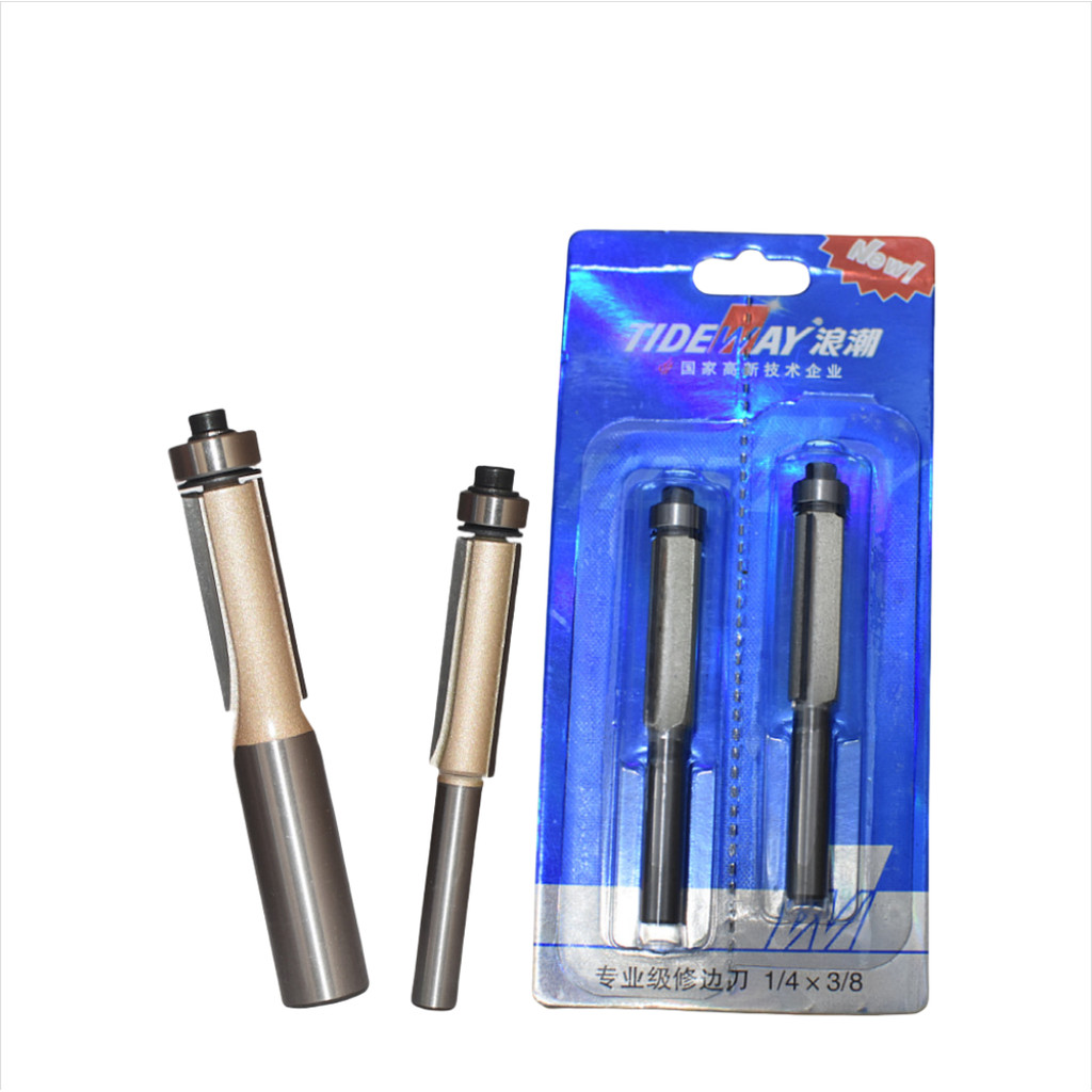 

Professional grade trimming cutters, double-edged straight cutter with bearing, woodworking milling cutters, cutter trimming