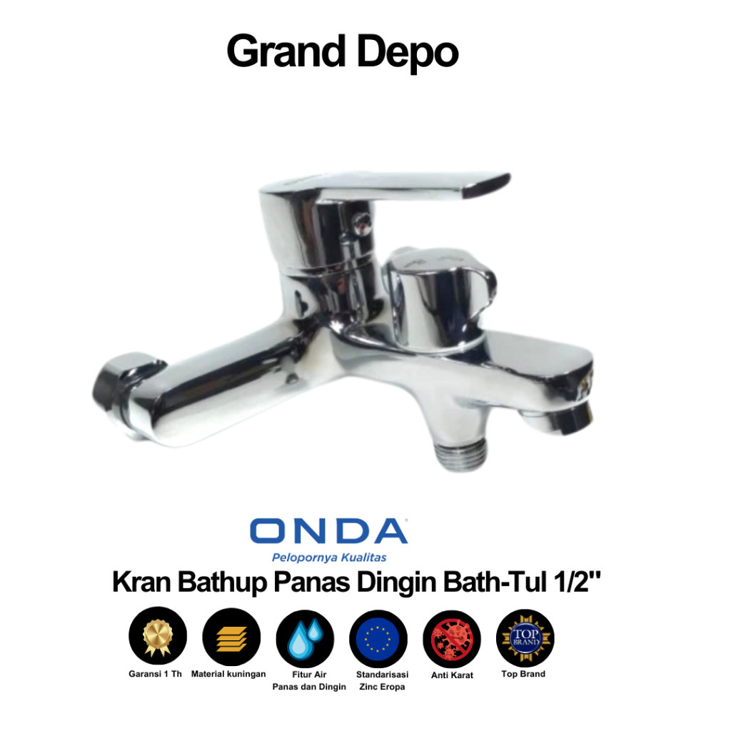 Onda Kran Shower Mixer Air Panas Dingin Bath-Tul 1/2" Onda / Kran Shower Mixer Onda / Kran Air Onda