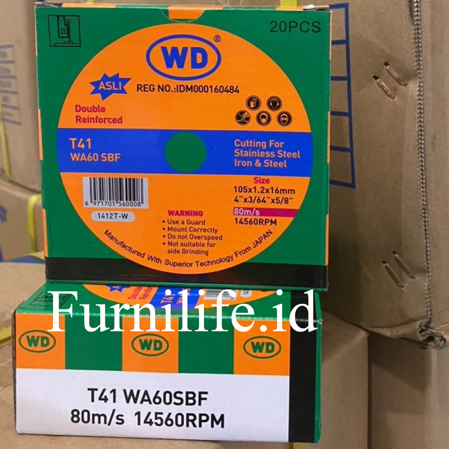Mata Gerinda Potong WD 4 Inch | Batu Gerinda Potong WD 4 Inch | Batu Gerinda Potong Besi WD 4 Inch