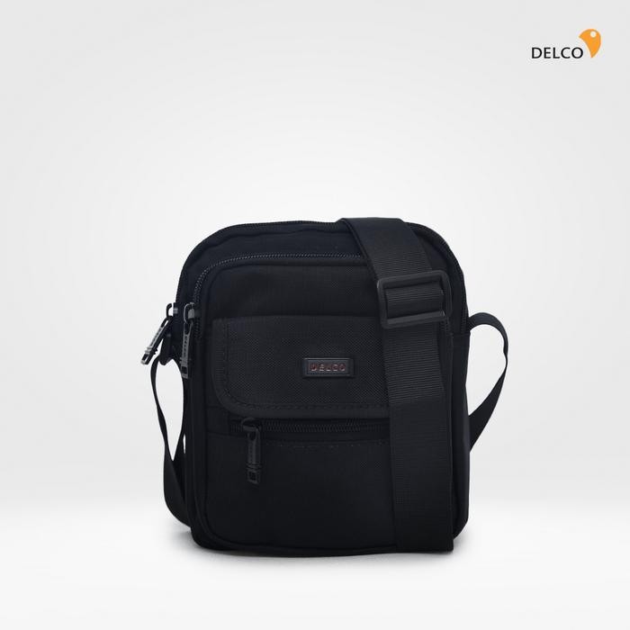 ORIGINAL Tas Pria Delco by Elizabeth Sling Bag 0716-0794 - Black
