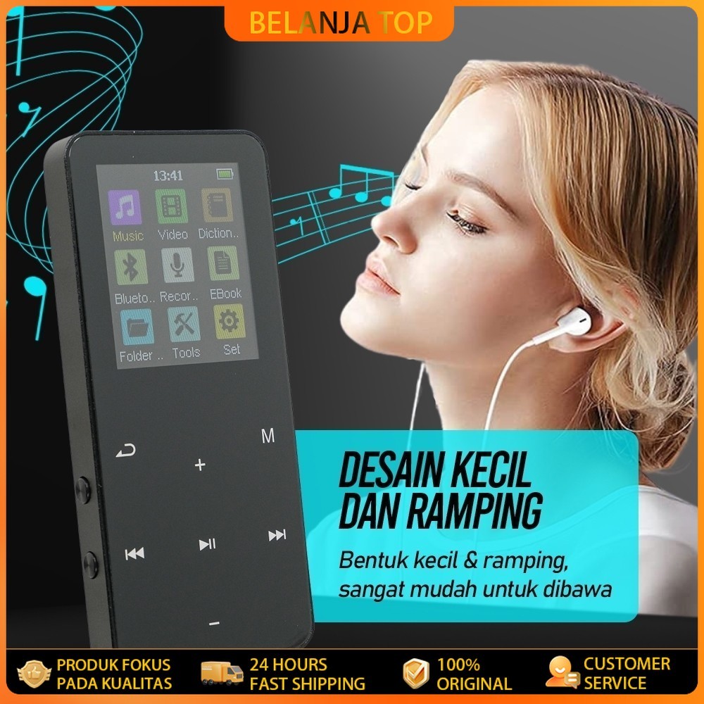 GEXO MP3 PRO Digital Audio Video Player 1.77 Inch Bluetooth 4.2 500mAh DAP MP4 Digital Audio Player 