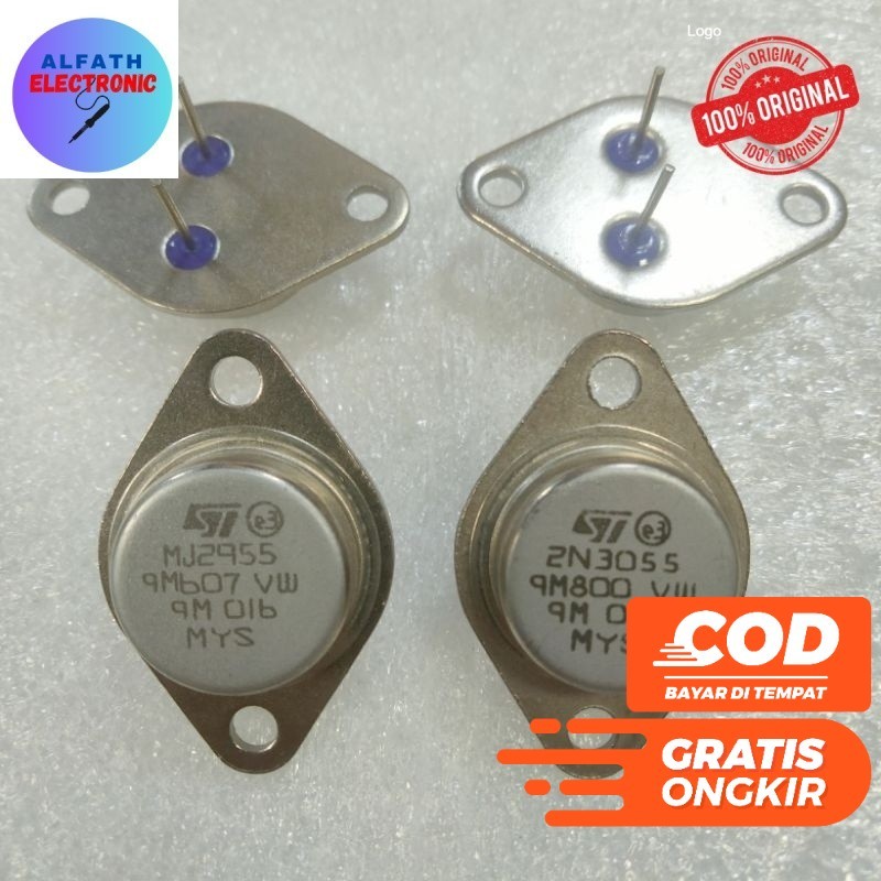 TR JENGKOLAN 3055 2955 TRANSISTOR JENGKOL 2N3055 MJ2955 ST SATU SET ORIGINAL KUALITAS BAGUS