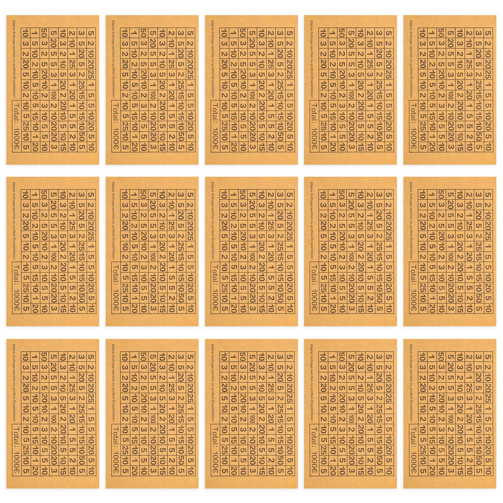 

Diy Savings Jar Stickers Euro Number Label Adhesive Target Goal Money Box Stickers For Saving Bank Home Decor