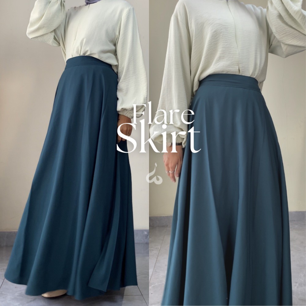 Mahzhuuzh - flare skirt rok maxi panjang setengah lingkaran