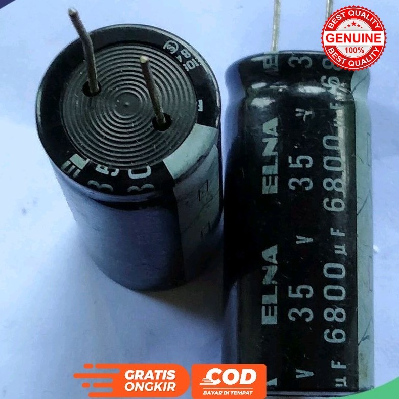 ELCO ELKO 6800UF 6800 UF 6800 MIKRO 35V 35 VOLT MERK ELNA
