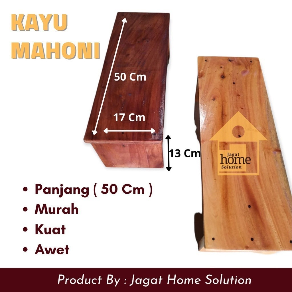 Promo Dingklik Panjang 50 Cm x 17 Cm x 13 Cm Jojodog Jengkok Kursi Jongkok Dingklik Kayu Bisa Custom