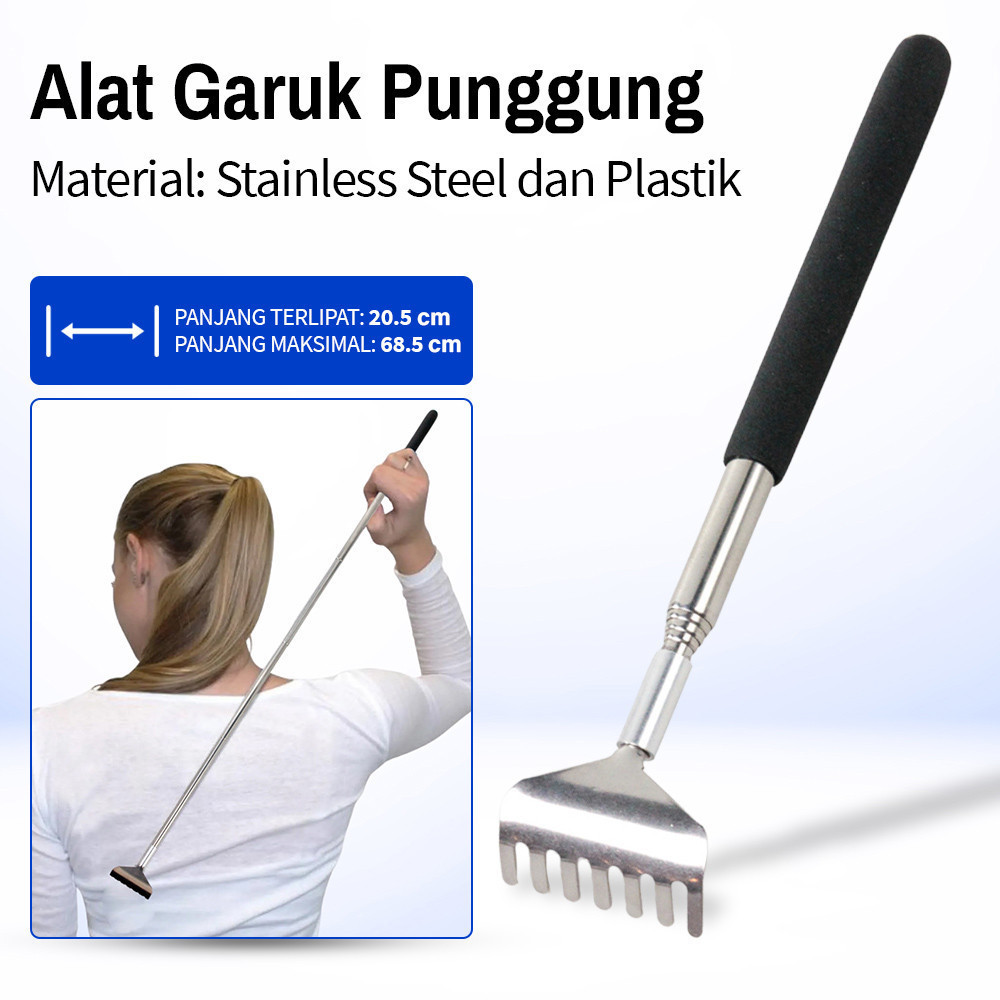 

- UOYOTT Alat Garuk Punggung Rake Scratcher Stainless Steel - UOS01 -