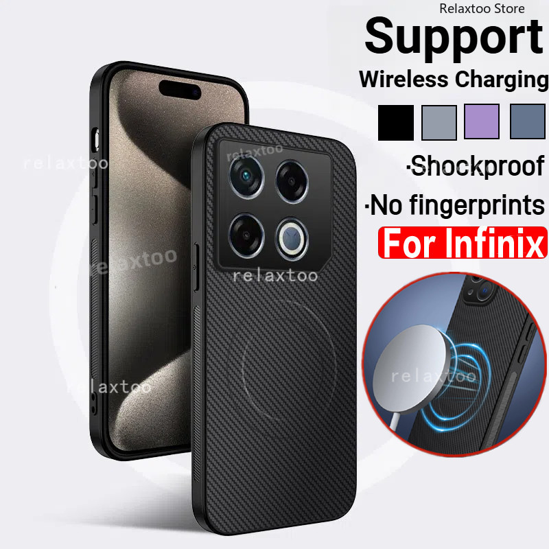 Casing Untuk Infinix GT 20 GT20 Pro 20Pro GT20Pro InfinixGT20Pro Matte Carbon Fiber Pattern Soft TPU