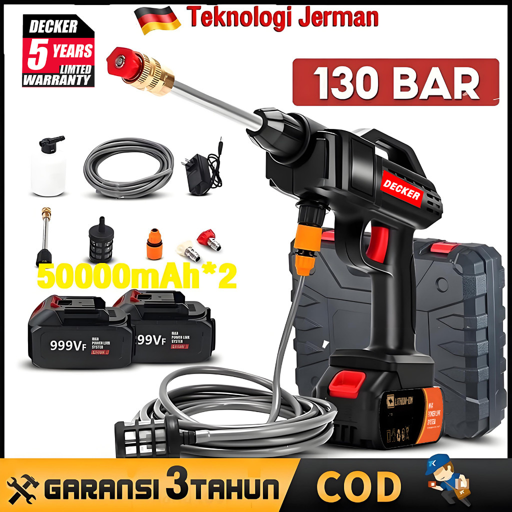 DECKER 699V/999V Alat Cuci Mobil Cuci Staem Ac Mobil Screen Sablon Berkualitas Pompa Mesin Steam