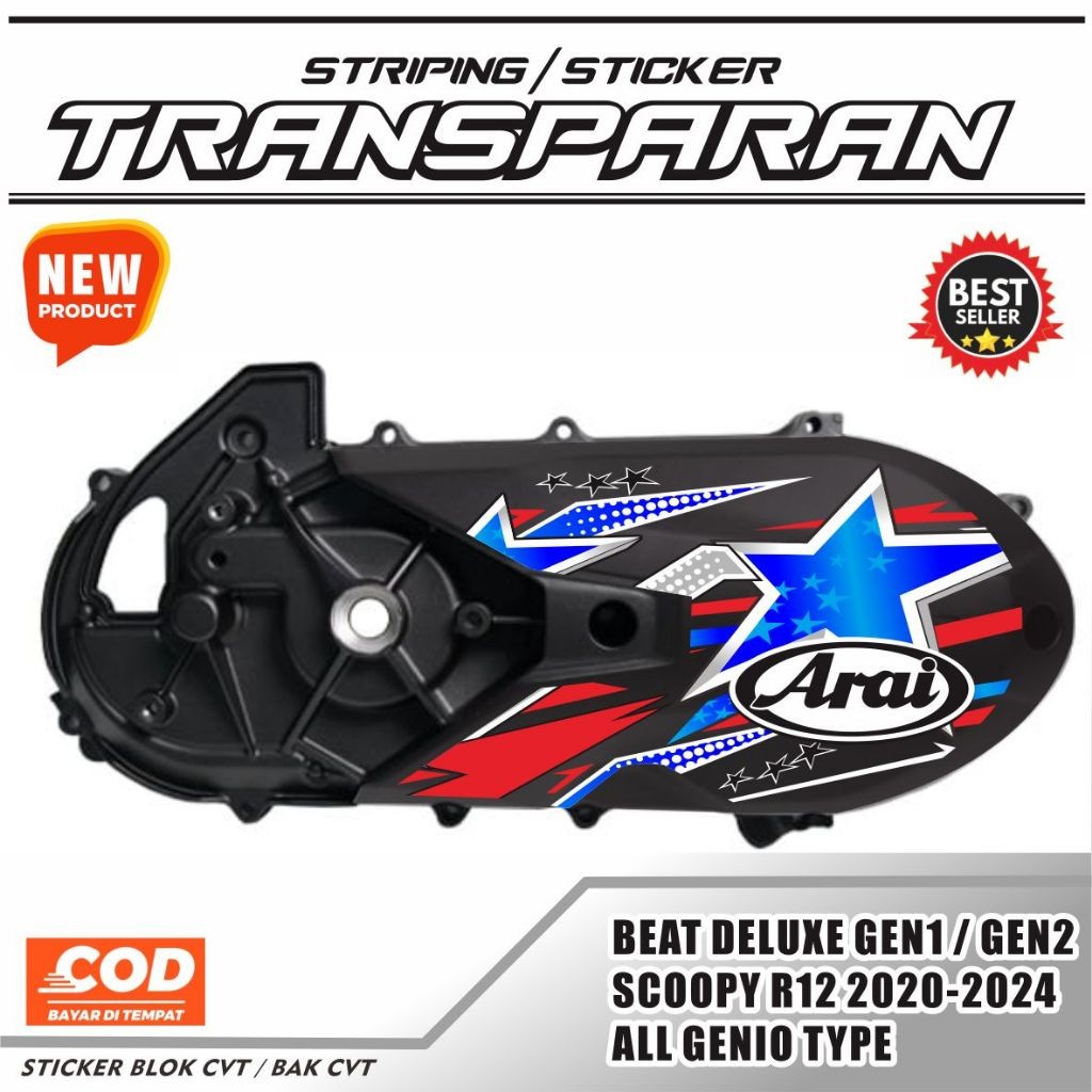 STKER BLOK CVT GENIO / STIKER CVT SCOOPY NEW BEAT DELUXE NEW VARIASI