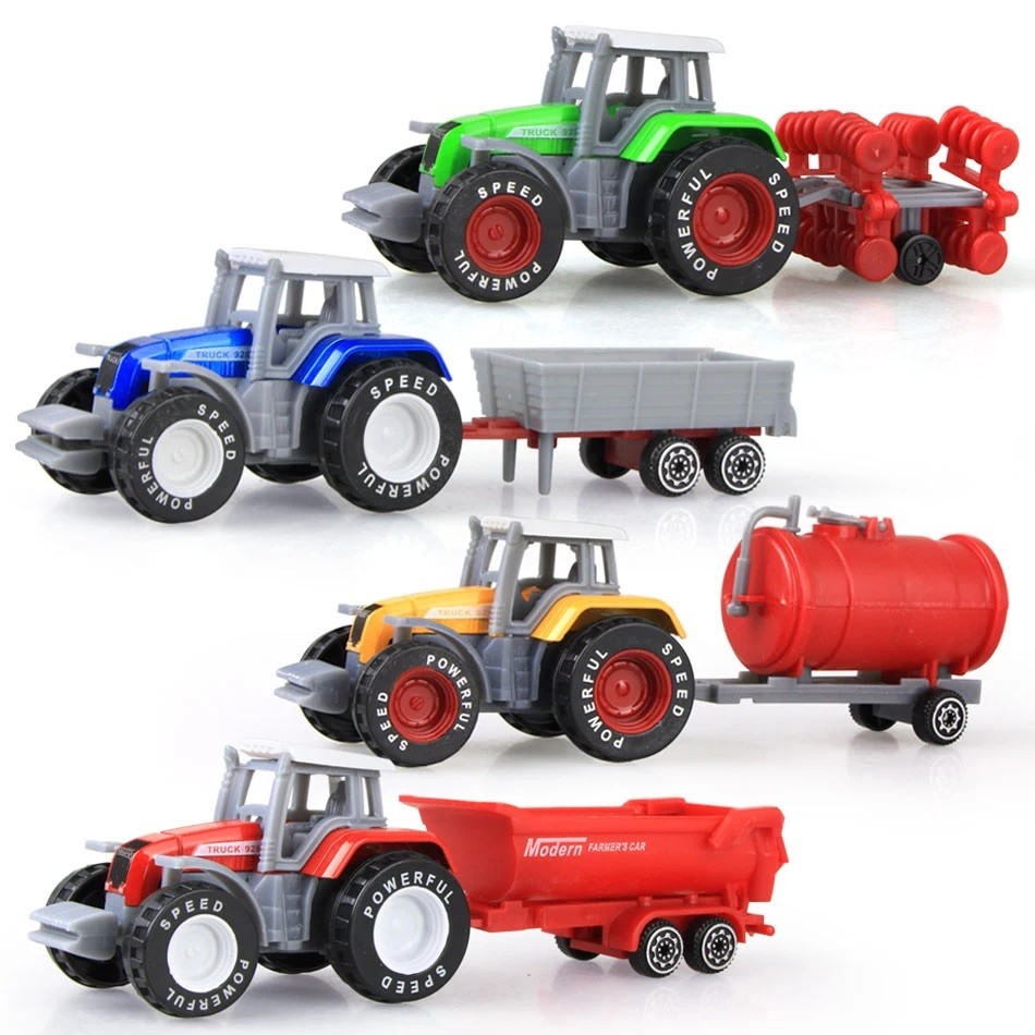 1pcs Diecast Farm Vehicles Mini Car Model Engineering Car Model Tractor Engineering Car Tractor Toys