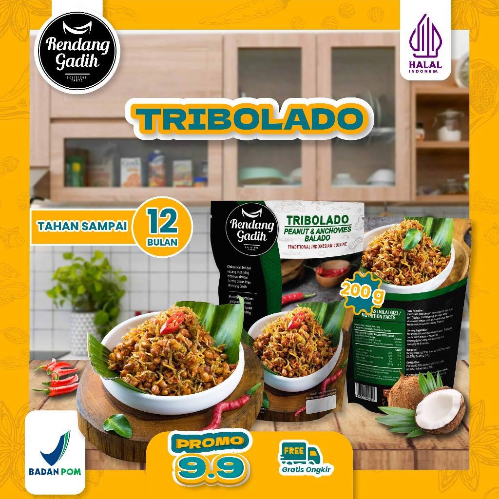 

BITEFUL Rendang Gadih - Teri Kacang Balado (Tribolado) 200 g