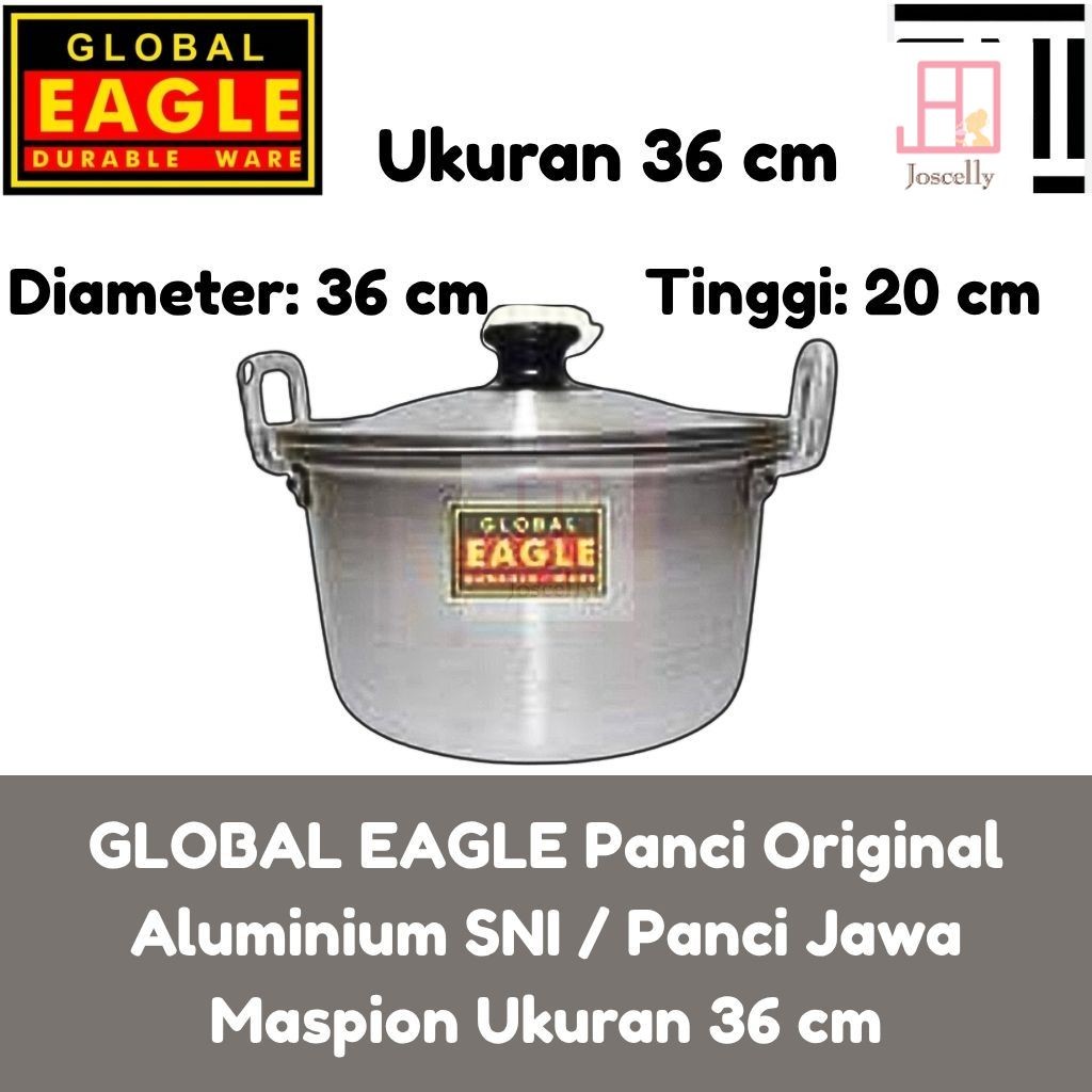 🩷JOSCELLY.ID🩷GLOBAL EAGLE Panci Original Aluminium Besar SNI / Panci Jawa Maspion / Panci Besar Kuah