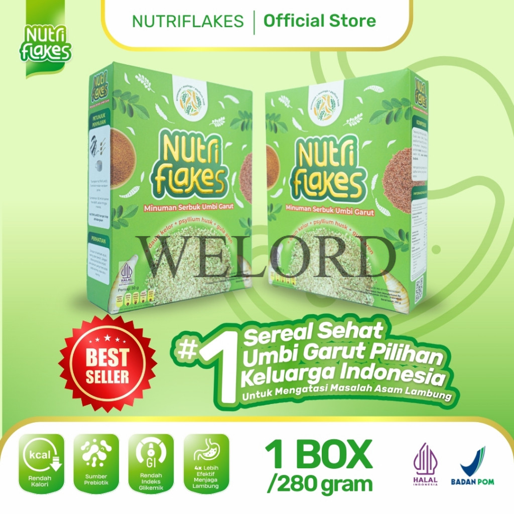 

Promo Nutriflakes Asam Lambung Sereal Umbi Garut Original 1 Box