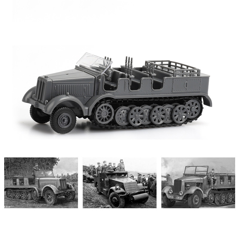 1/72 4D Tank Sd.Kfz.251 M3A1 Stuka Zu Fuss Half-Track Vehicle Military Model WWII Puzzle Buig Educat