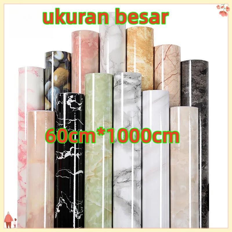 60cm * 10m Wallpaper Dapur Stiker/wallpaper Marmer/stiker Kabinet Meja Makan/stiker Dinding/walpaper