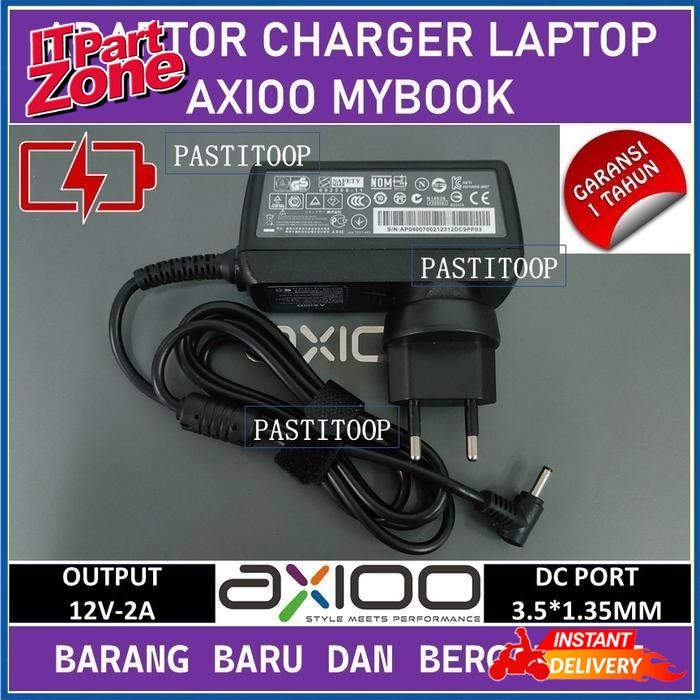ORI Adaptor charger laptop axioo mybook 10 11plus 11g 14plus 14e 14f 14g 14h 12v 2a terbaru