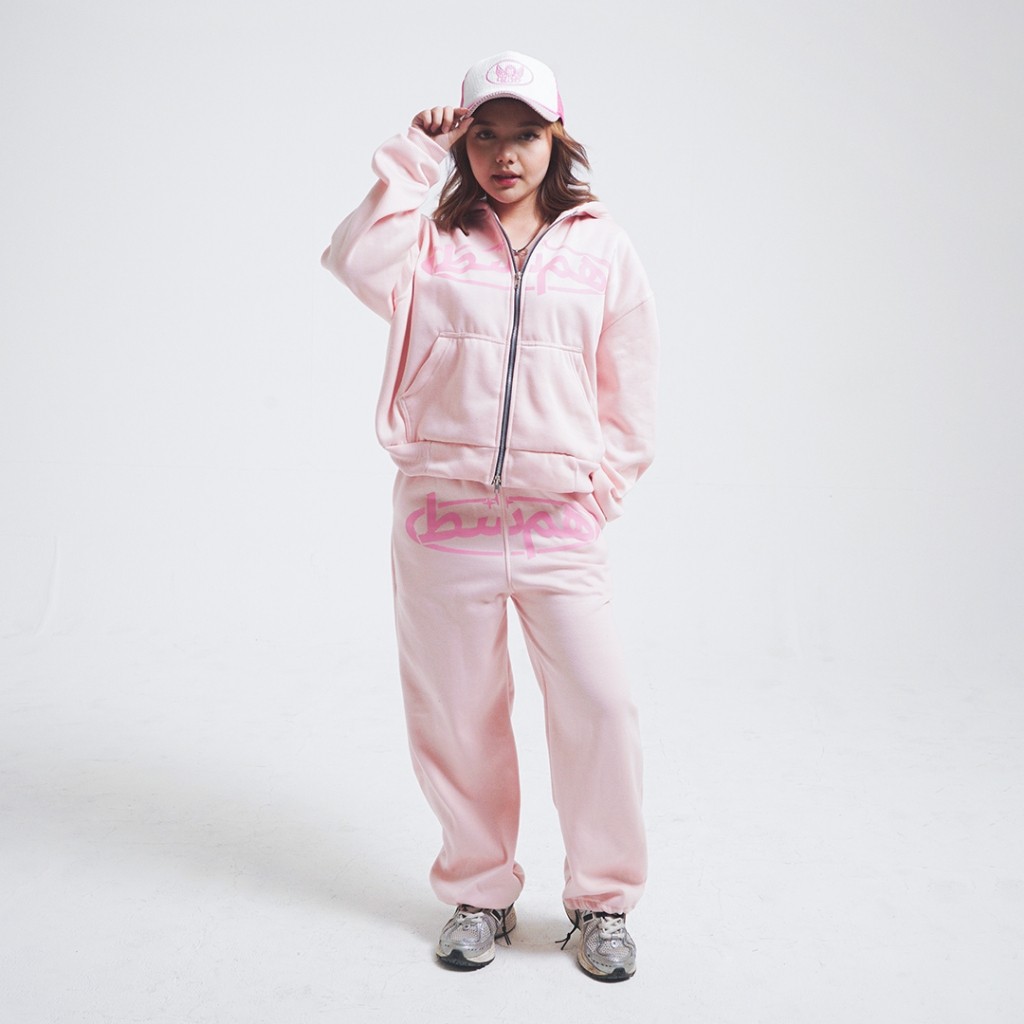XALISHOP HIMSIDE Hoodie Boxy Diff Sweater Pink Double Zipper Jacket Resleting 280 Gramasi Tebal Lemb