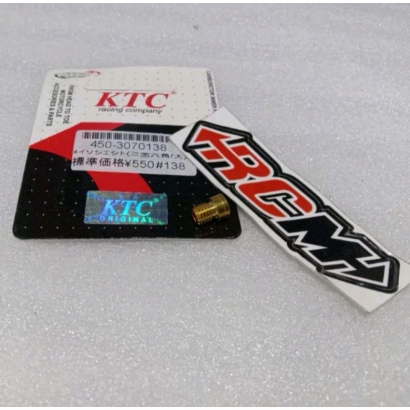 Main Jet MAINJET MJ UK UKURAN 138 MERK KTC Tiger Ninja R Pe Mx Satria Fu Byson Scorpio Vario Beat GL