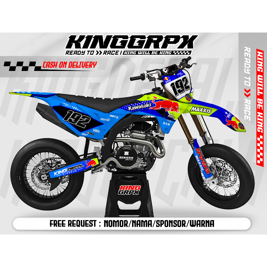 DEKAL / DECAL    KLX GORDON FULL BODY /  GORDON /  STIKER VARIASI KLX