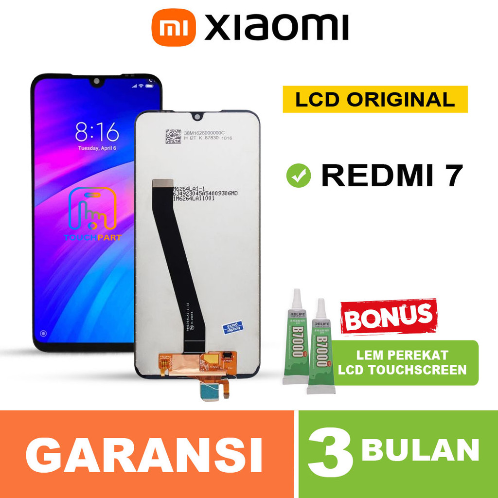 Lcd Xiaomi Redmi 7 Lcd Meetoo Redmi 7 Fullset Touchscreen Black Original