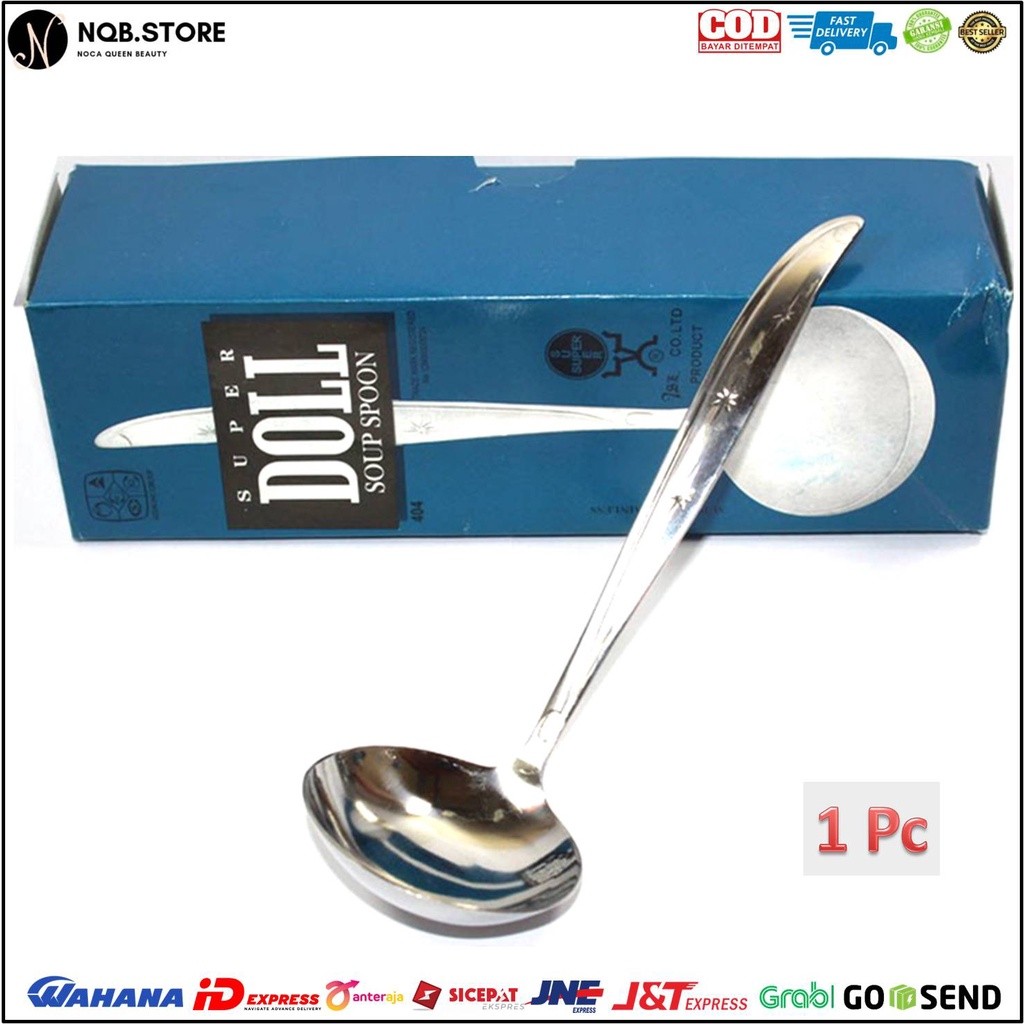 NQB - Centong Kuah Sendok Sayur Super Doll Stainless Steel Irus Tebal SuperDoll Premium Original