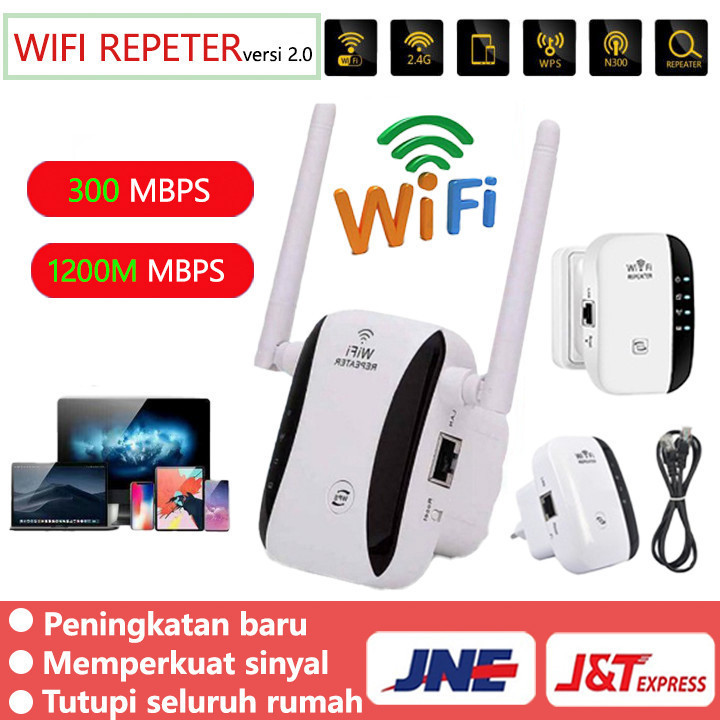 WiFi Repeater 300Mbps/Penguat Wifi/Wifi Extender/ Mini Repeater/Sinyal WiFi Memperluas Jangkauan
