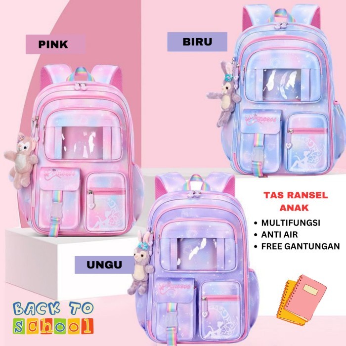 MALLALLYSON Tas Sekolah Tas Ransel Anak Perempuan SD SMP SMA Anti Air