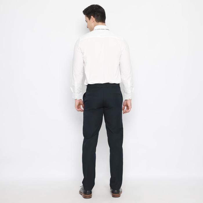 Code Male Celana Bahan Premium Formal WoolTouch Navy Blue GreatSlimfit - Navy Blue, 42