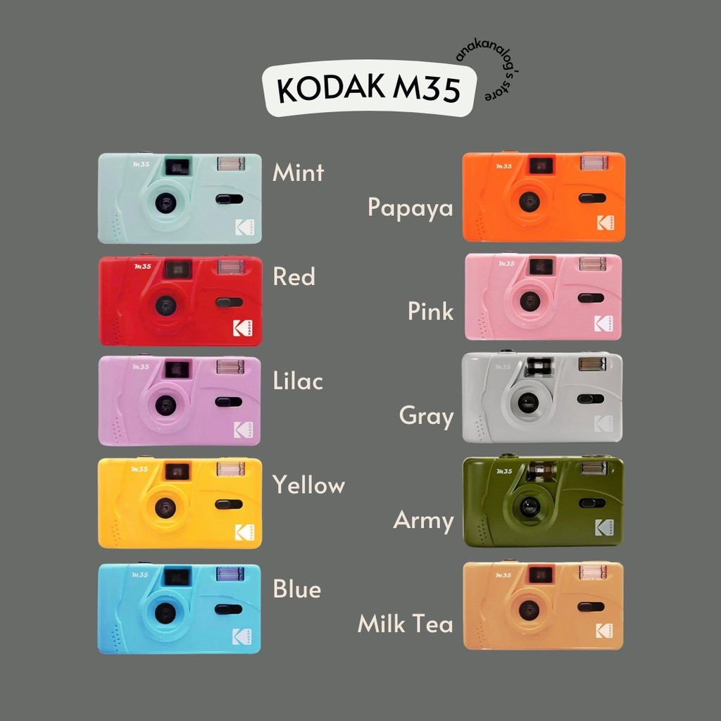 Kodak M35 Point and Shoot Reusable Camera Film Analog Kamera Film Praktis
