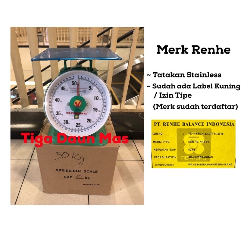 Timbangan duduk jarum kualitas vietnam  50 kg / Timbangan manual kualitas vietnam 50 kg