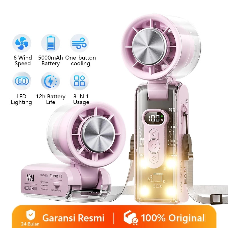 Toysgallery88 Kipas Angin Portable Mini High Speed Kipas 100 Gear Wind 3 in 1 / Dapat Dilipat Kipas 