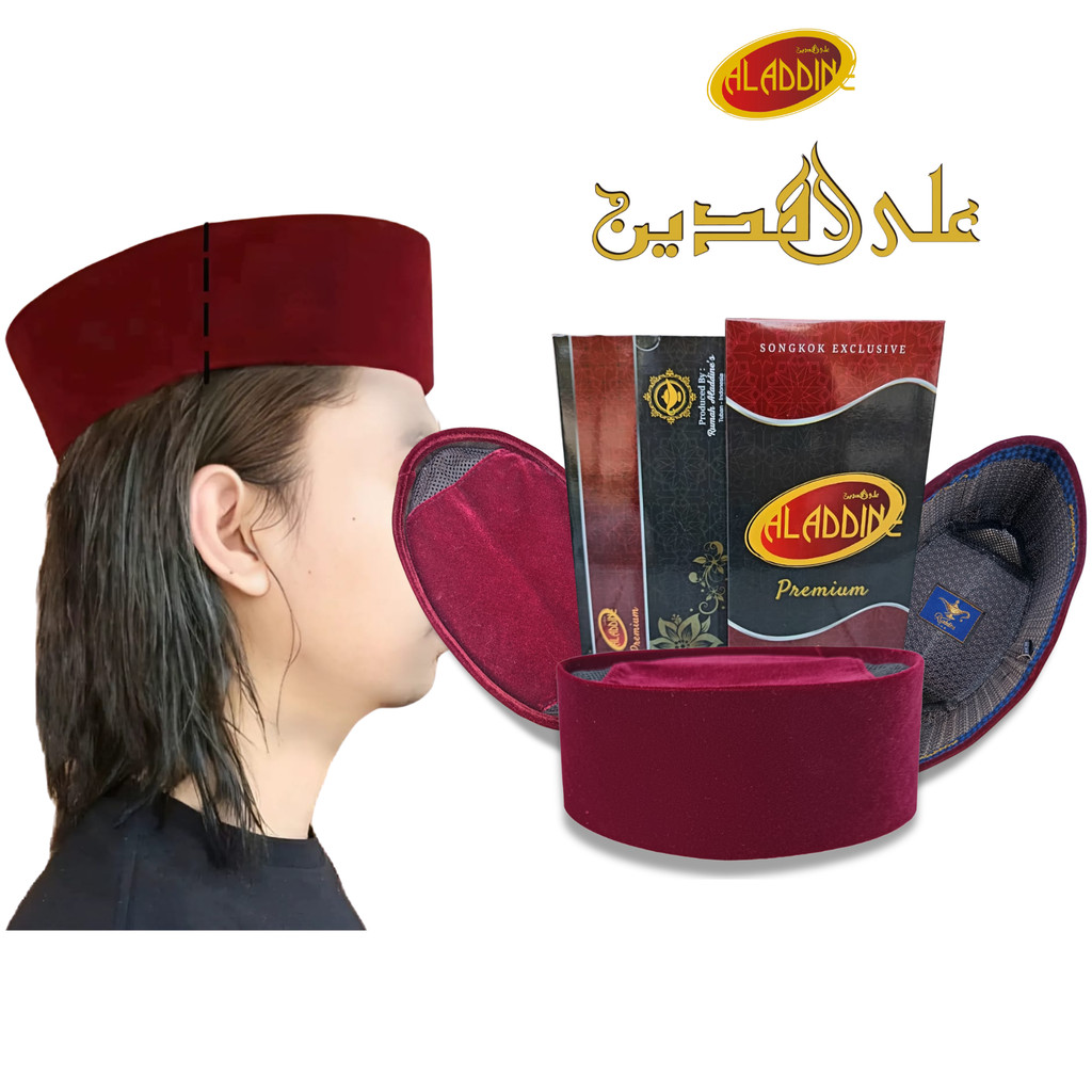 Peci kopiah merah tinggi 7cm, 8cm, 9cm,10cm, peci songkok merah kopiah maroon
