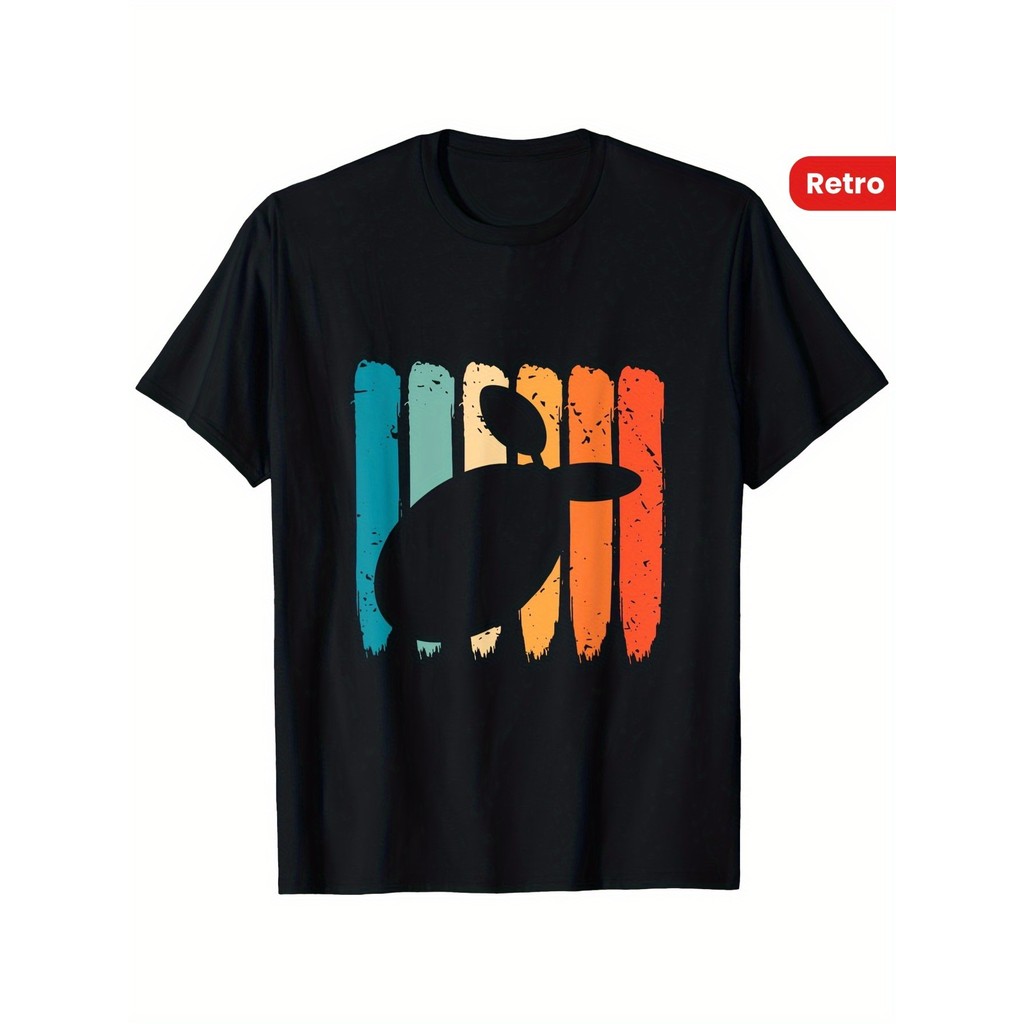 1pc Kaos Grafis Pohon Jeruk Kumquat Retro - Kain, Lengan Pendek, Fit Reguler, Dapat Dicuci dengan Me