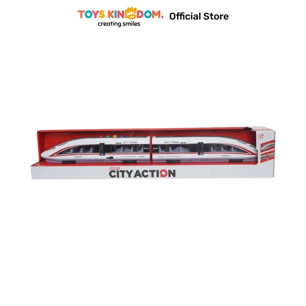 Cruzer 1:16 Set City Action Friction High Speed Bullet Train - Putih Toys Kids Toy Mainan Anak