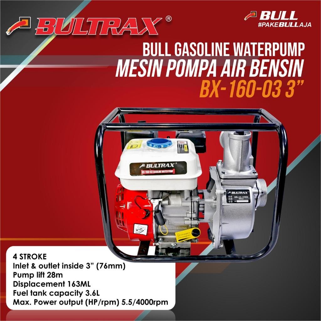 SPESIAL PROMO CUCI GUDANG BULTRAX MESIN POMPA AIR SAWAH IRIGASI ALKON 3 Inch 3" BX160-03 WATER PUMP 